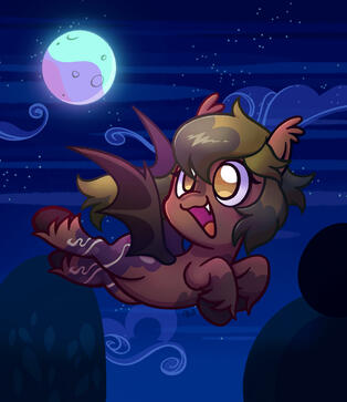 Fully Colored & Shaded Full-body with Background